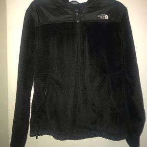 North face zip up jacket with hood.